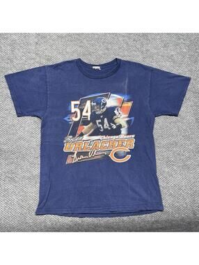 Vintage 00s Chicago Bears Brain Urlacher Football Player T-Shirt Large RARE MENS
